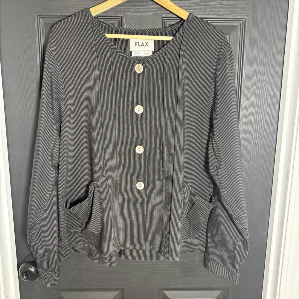 Flax Black and White Striped Tunic